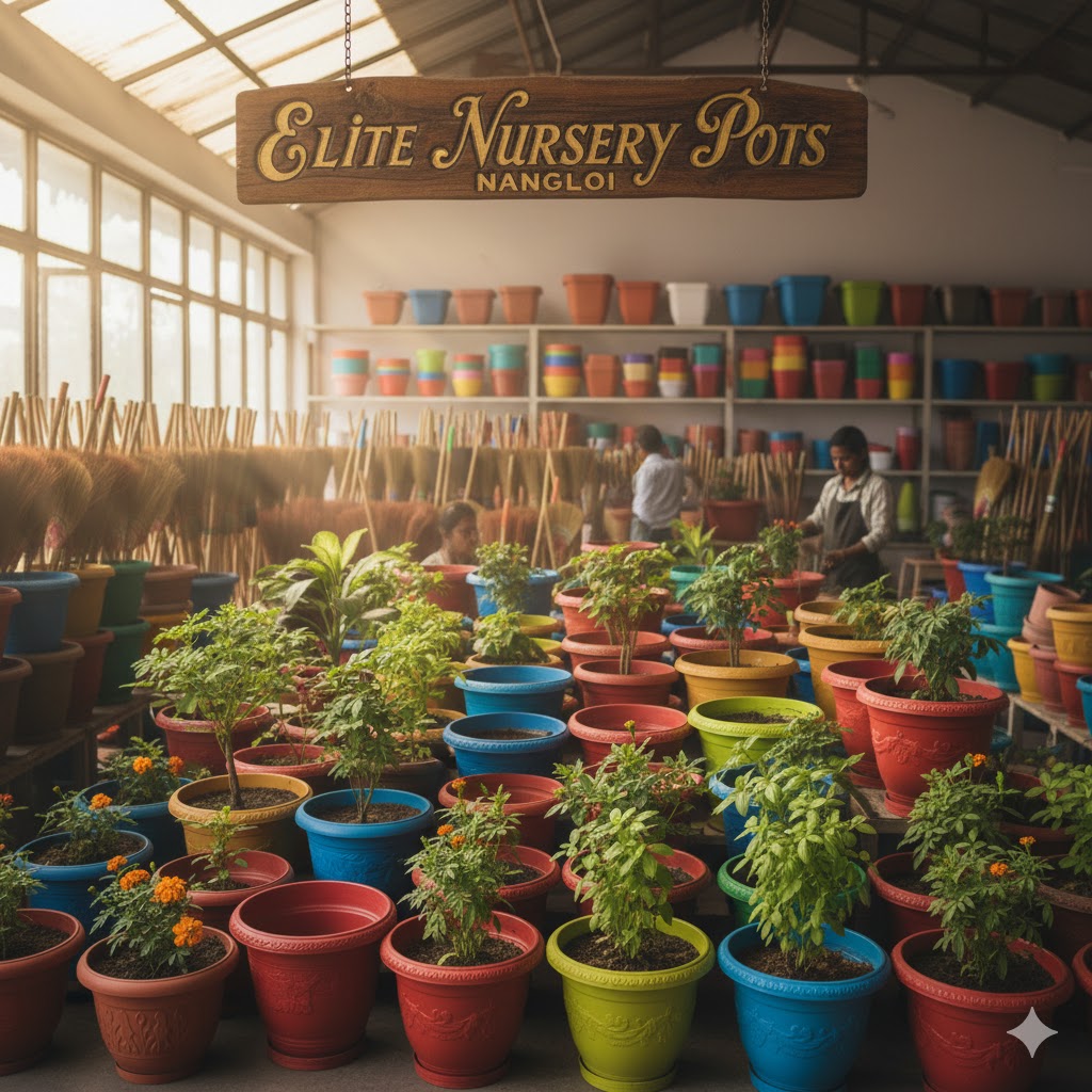 delhi best brooms and pots seller